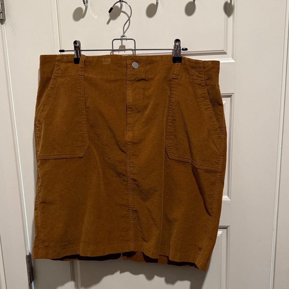 32 Degrees Heat Brown Corduroy Pencil Skirt